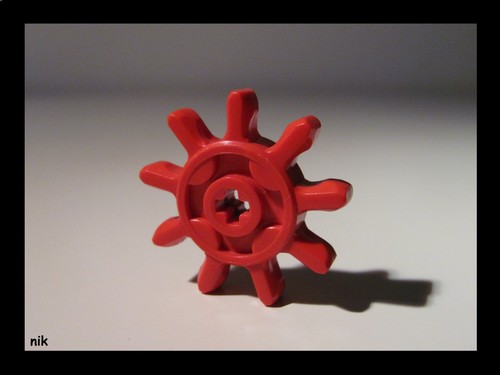 Lego red technic gear denti - technic,